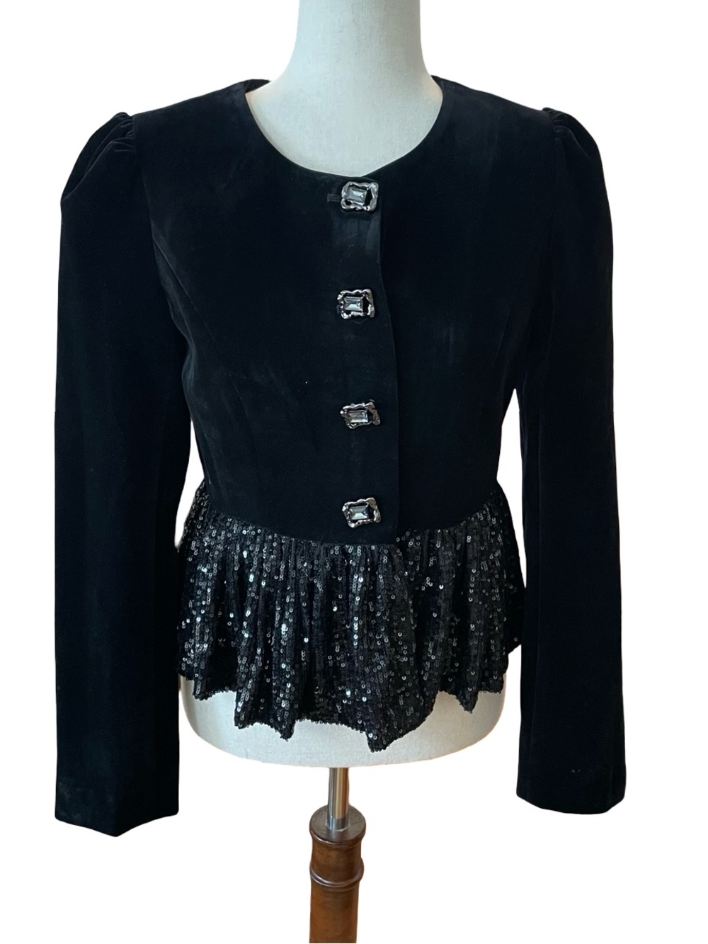VITA GRACE Karrie Velour Sequin Jacket New With Tags